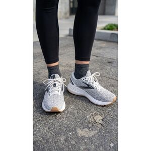 Brooks Adrenaline GTS 23 Women's Running Shoes Size 9.5 B Grey White Gum Sole
